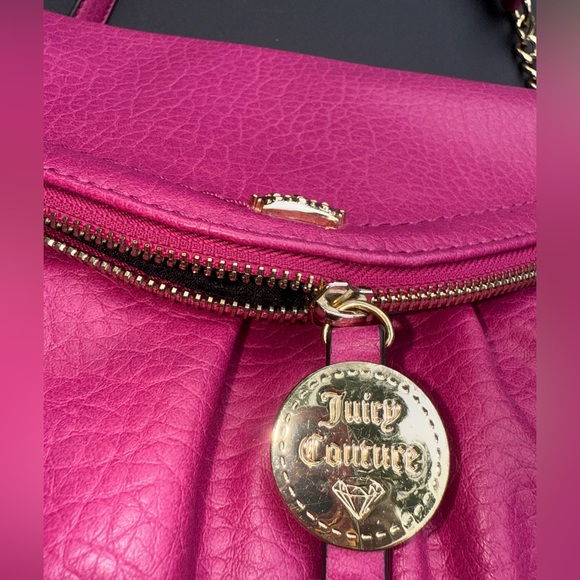 Juicy Couture Crossbody/Shoulder Bag Purse Barbie hot pink pebble leather - Picture 2 of 13